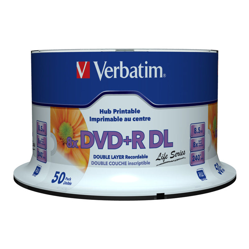 Verbatim 8,5 GB 8x DVD+R Double Layer printable (50) – ISP Proshop