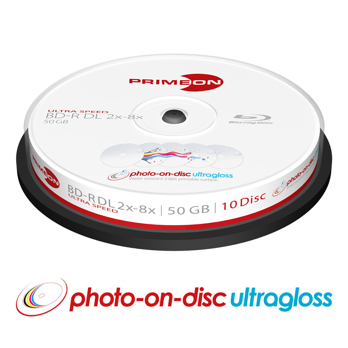 PRIMEON BD-R DL 50GB [8x] UltraGloss printable Inkjet (10) – ISP proShop